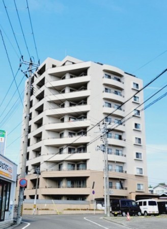 仙台市宮城野区東仙台、マンションの外観画像です