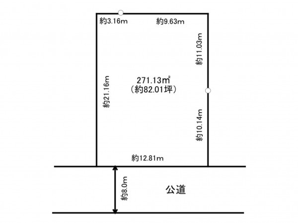 仙台市宮城野区鉄砲町東、土地の間取り画像です