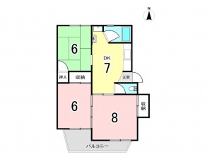 仙台市宮城野区新田、収益物件/マンションの間取り画像です