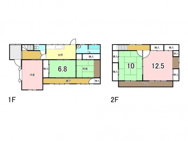 多賀城市下馬、中古一戸建ての間取り画像です