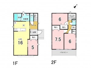 仙台市宮城野区二の森、新築一戸建ての間取り画像です