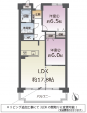 多賀城市高崎、マンションの間取り画像です