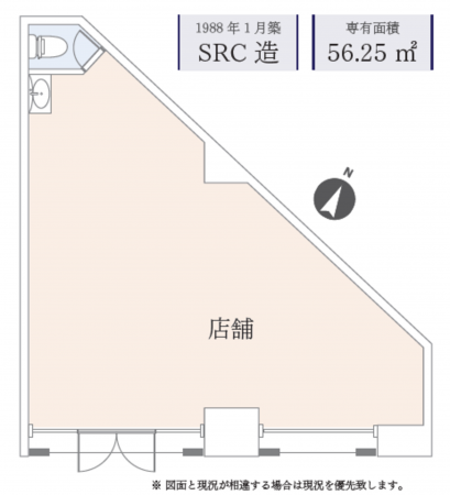 仙台市宮城野区福室、収益物件/店舗の間取り画像です