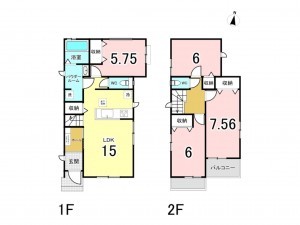 仙台市宮城野区鶴ケ谷東、新築一戸建ての間取り画像です