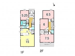 仙台市宮城野区鶴ケ谷、新築一戸建ての間取り画像です