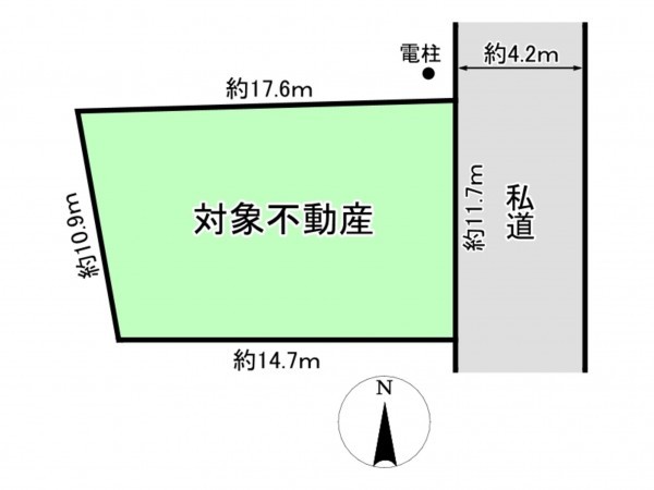 多賀城市笠神、土地の間取り画像です