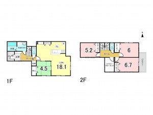 仙台市宮城野区安養寺、新築一戸建ての間取り画像です