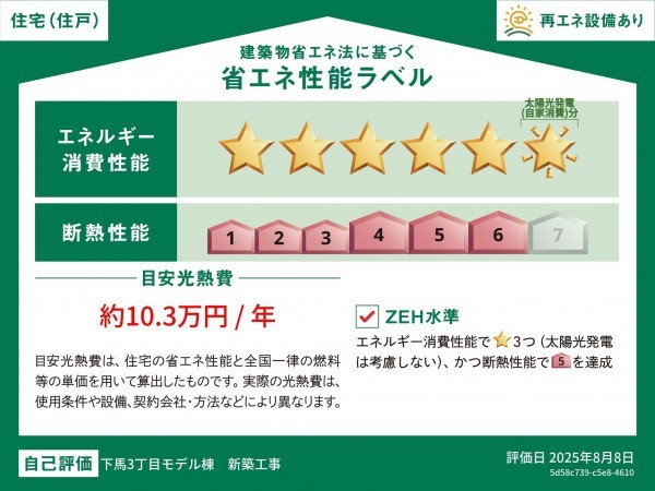 多賀城市下馬、新築一戸建ての画像です