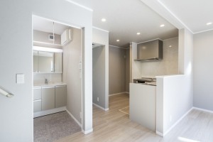 塩竈市南錦町、新築一戸建てのキッチン画像です