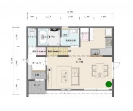 塩竈市南錦町、新築一戸建ての間取り画像です