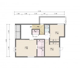 塩竈市南錦町、新築一戸建ての間取り画像です