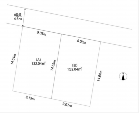 仙台市宮城野区自由ケ丘、土地の間取り画像です