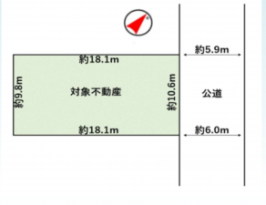 仙台市宮城野区安養寺、土地の間取り画像です