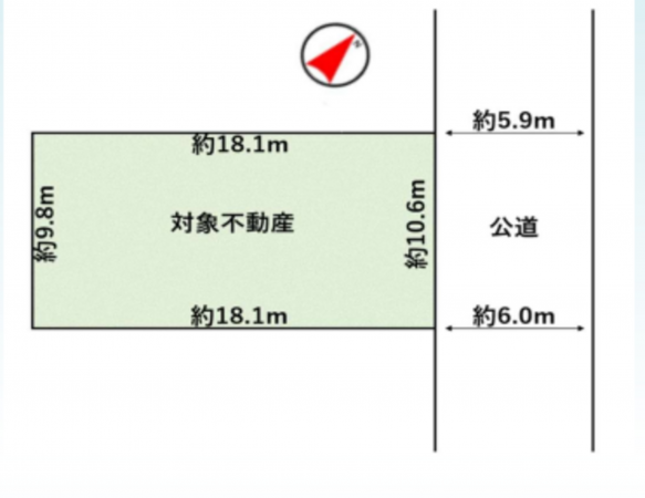 仙台市宮城野区安養寺、土地の間取り画像です