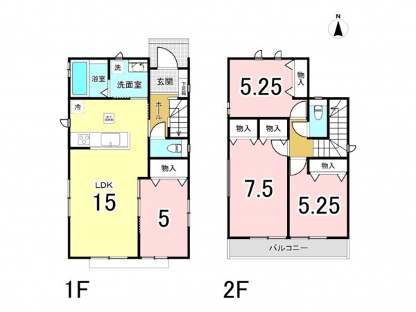 多賀城市新田、新築一戸建ての間取り画像です