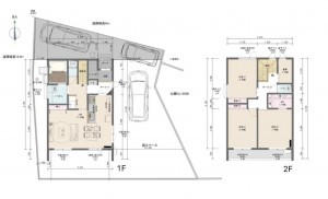宮城郡利府町、新築一戸建ての間取り画像です