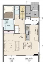 宮城郡利府町、新築一戸建ての間取り画像です
