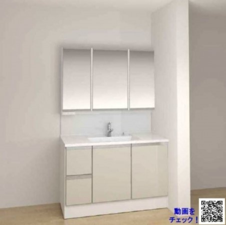 宮城郡利府町、新築一戸建ての洗面画像です