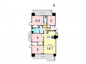 仙台市宮城野区萩野町、マンションの間取り画像です