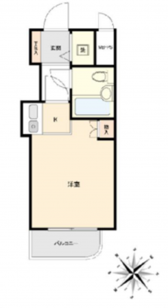 多賀城市桜木、マンションの間取り画像です