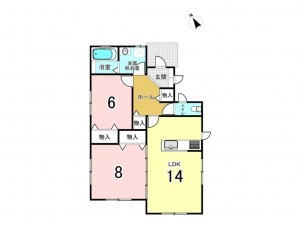 仙台市宮城野区自由ケ丘、中古一戸建ての間取り画像です
