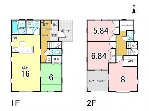 多賀城市山王、新築一戸建ての間取り画像です