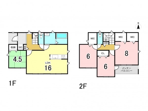 仙台市宮城野区栄、新築一戸建ての間取り画像です