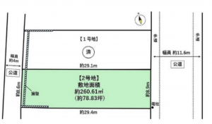 多賀城市高崎、土地の間取り画像です