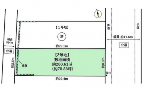 多賀城市高崎、土地の間取り画像です