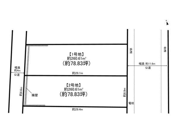 多賀城市高崎、土地の間取り画像です