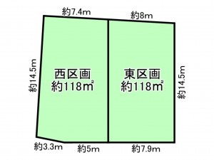 仙台市宮城野区燕沢東、土地の間取り画像です