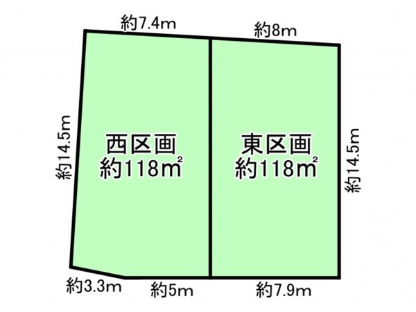 仙台市宮城野区燕沢東、土地の間取り画像です