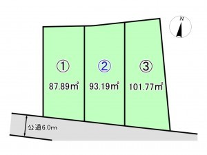 仙台市宮城野区栄、土地の間取り画像です
