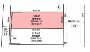多賀城市高崎、土地の間取り画像です
