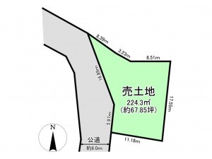 名取市、土地の間取り画像です