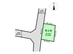 名取市、土地の間取り画像です