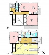 大和町、中古一戸建ての間取り画像です