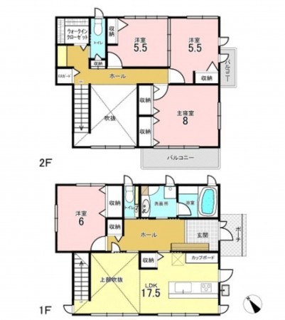 大和町、中古一戸建ての間取り画像です