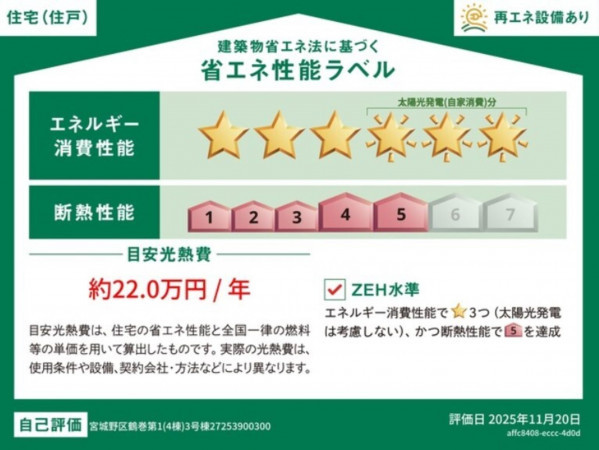 仙台市宮城野区鶴巻、新築一戸建ての画像です