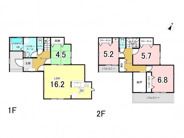 多賀城市八幡、新築一戸建ての間取り画像です