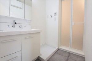 仙台市宮城野区岩切、マンションの洗面画像です