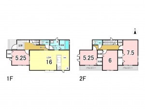 仙台市宮城野区萩野町、新築一戸建ての間取り画像です