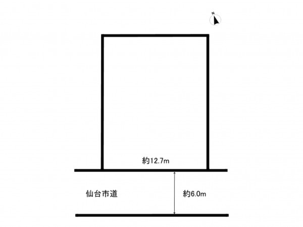 仙台市宮城野区安養寺、土地の間取り画像です