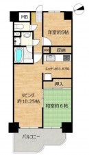 仙台市宮城野区小田原、マンションの間取り画像です
