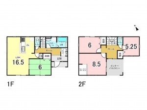 多賀城市高崎、新築一戸建ての間取り画像です