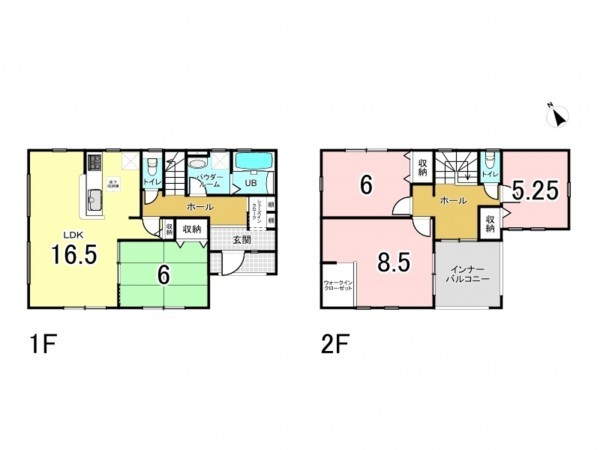 多賀城市高崎、新築一戸建ての間取り画像です