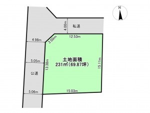 仙台市青葉区旭ヶ丘、土地の間取り画像です
