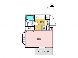 仙台市宮城野区原町、マンションの間取り画像です
