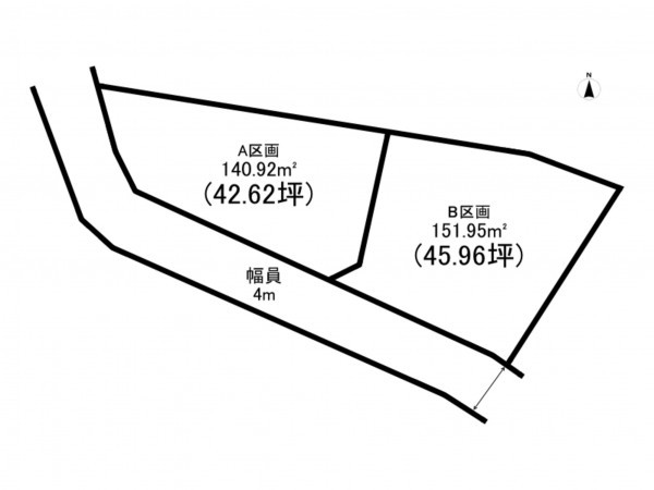 仙台市宮城野区原町、土地の間取り画像です