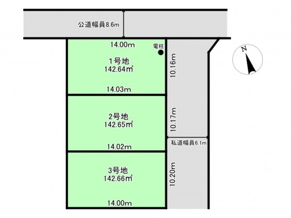 多賀城市八幡、土地の間取り画像です